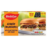 Birds Eye 4 Beef Burgers with Plant Protein and Onion 227g  Adomoo